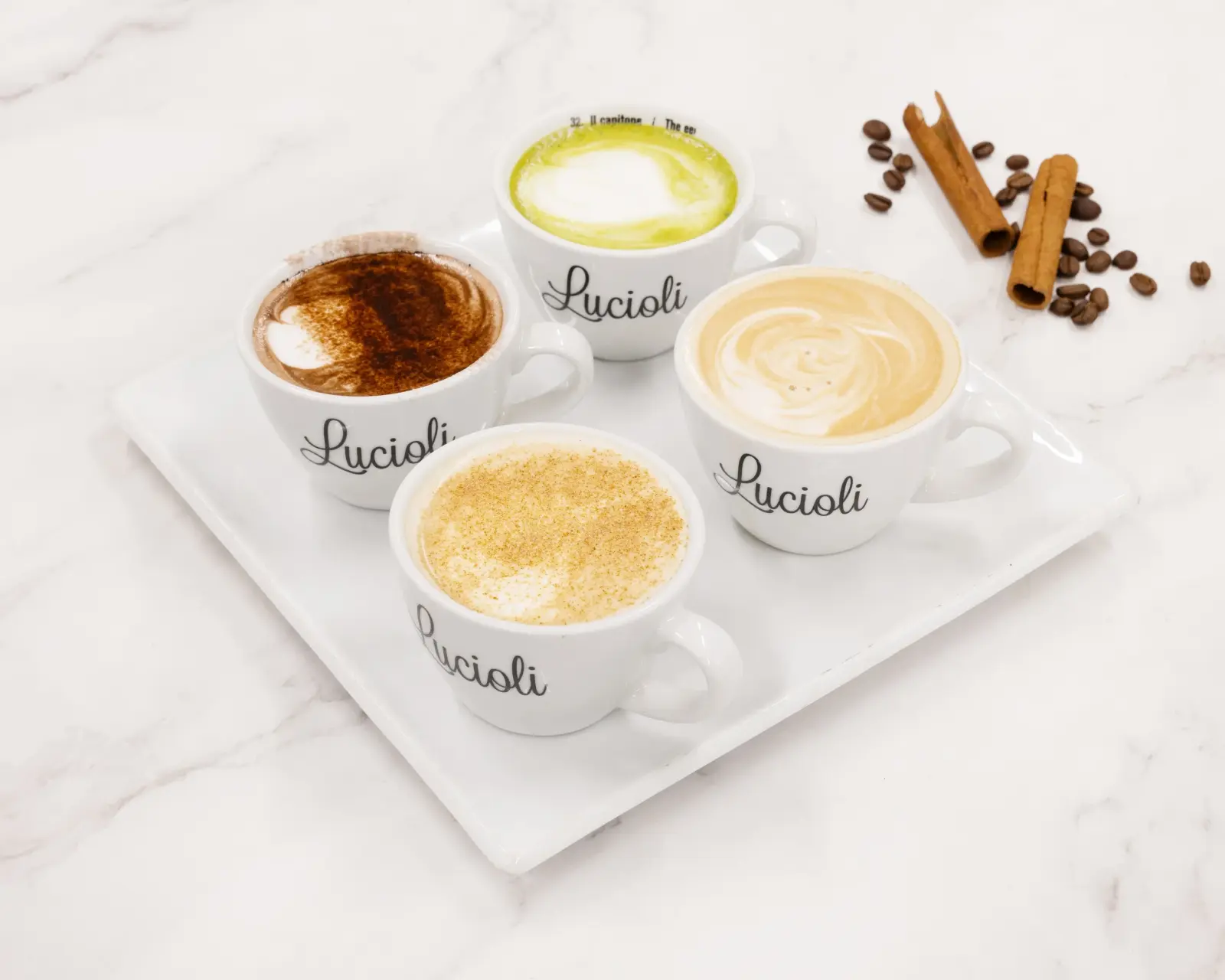 Fresh espresso latte with latte art at Allure Cafe Perth