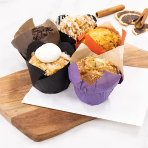 Freshly baked assorted muffins at Allure Cafe Perth