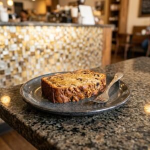 Banana Bread served at Allure Cafe Perth counter