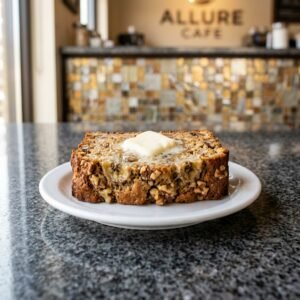 Banana Bread (GF) served at Allure Cafe Perth counter